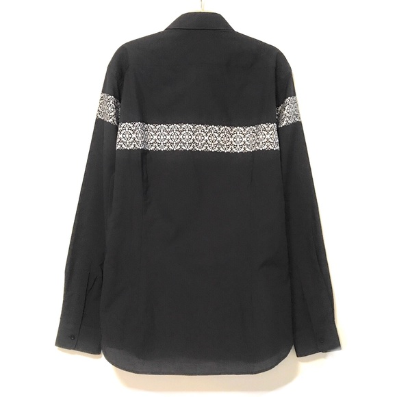 Mens Black Going Out Shirt with Design at Chest - NWOT - Picture 2 of 6